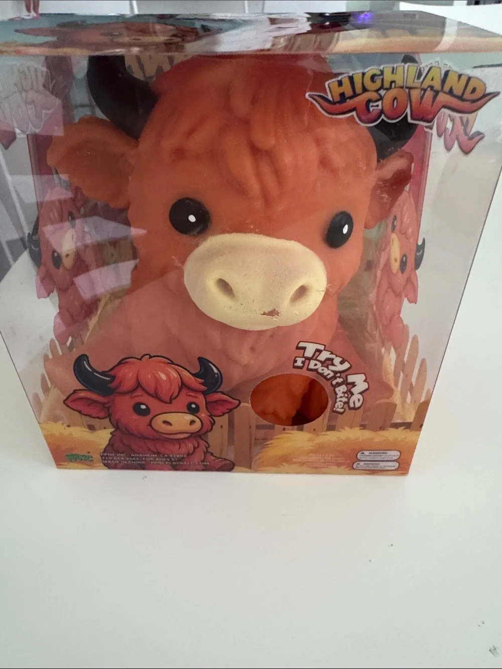 Highland Cow Squishy Toy - Orange Plush Stress Relief